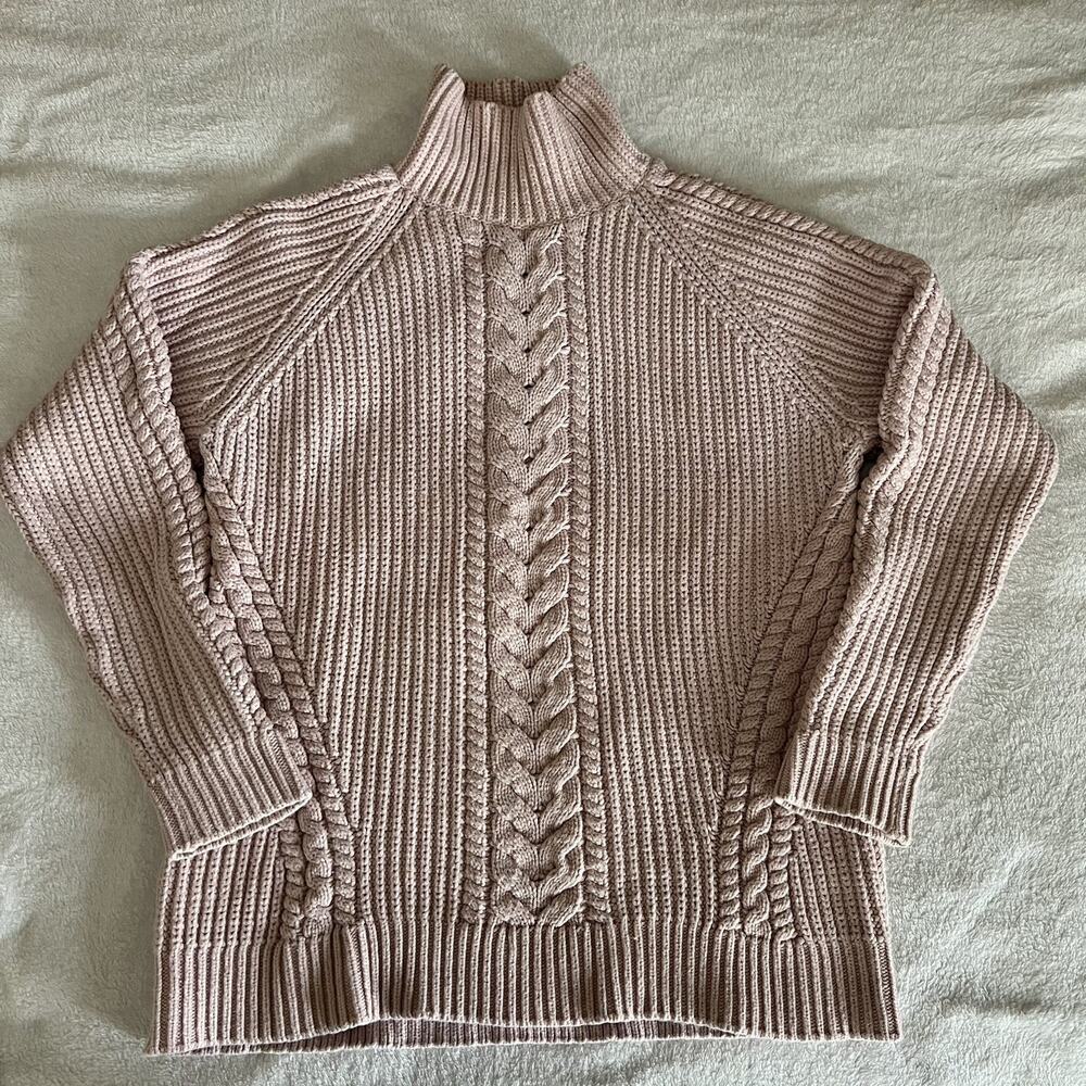 Lululemon Bring The Cozy Turtleneck Chunky Knit Size 6 Misty Pink